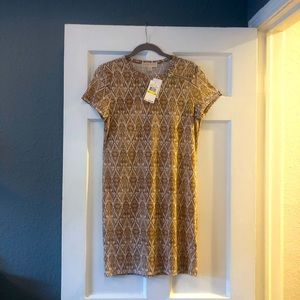 Michael Kors short sleeve Ikat print dress